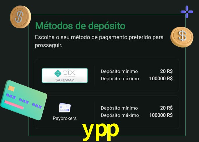 O cassino ypp oferece uma grande variedade de métodos de pagamento